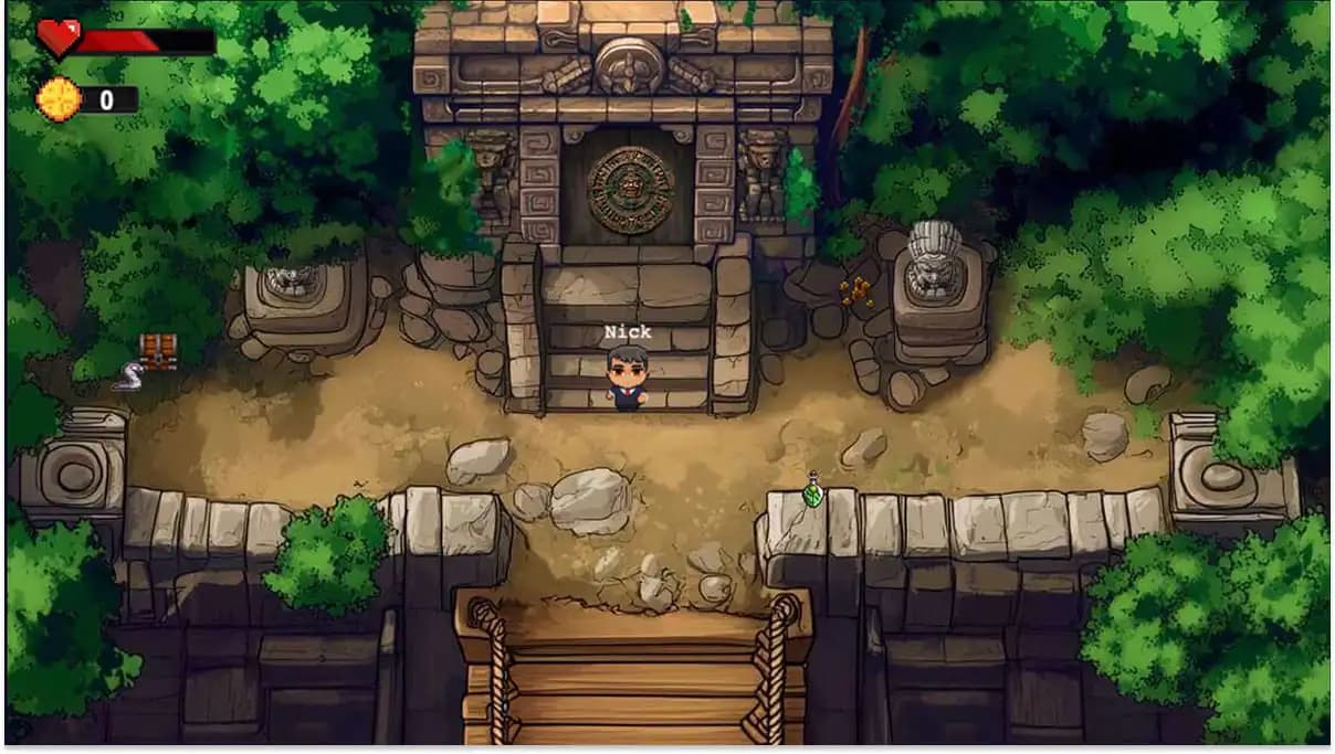 Before customization: generic version with default characters and UI