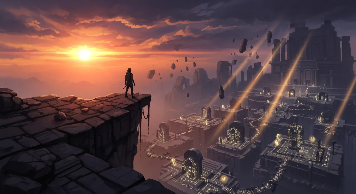 Stylized post-apocalyptic scene, neon-lit emergency atmosphere representing a vaccine race against time